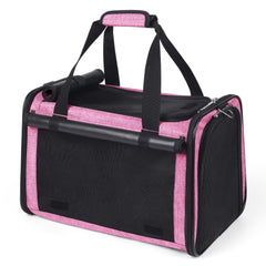 YUDODO pink pet carrier with side ventilation promoting cool airflow for warm days