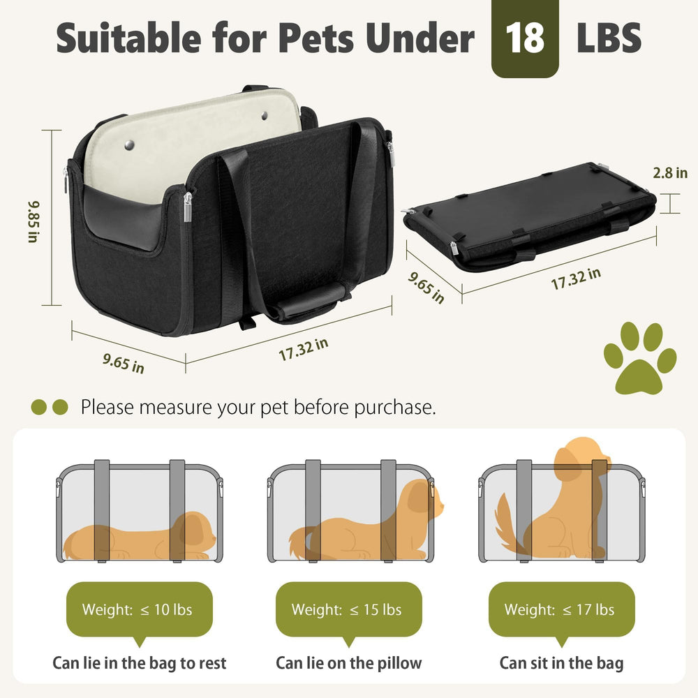 YUDODO secure dog seat for ride emphasizes stability with two fixed ropes for safety.