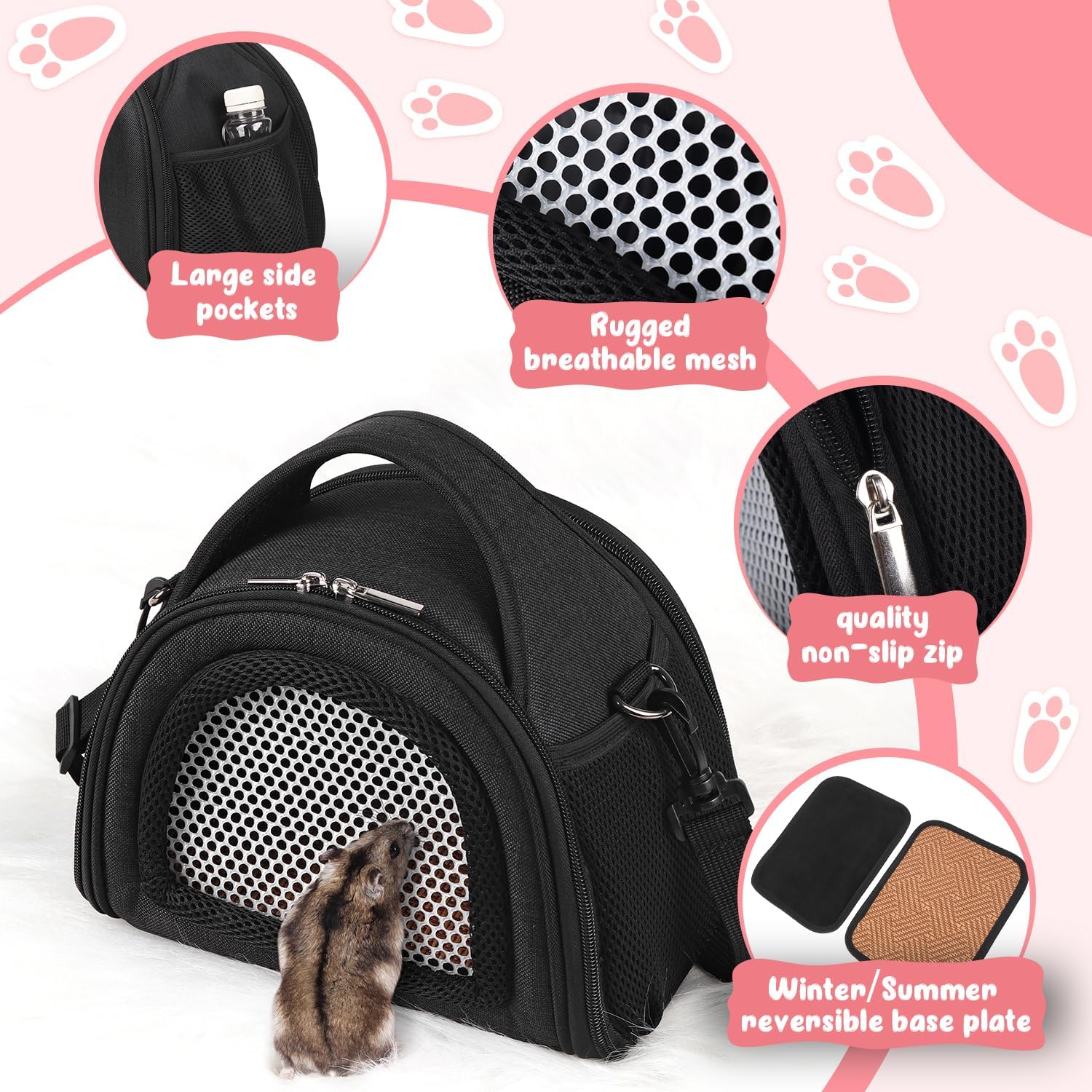 YUDODO small animal sugar glider pouch open-top shows quick access for feeding