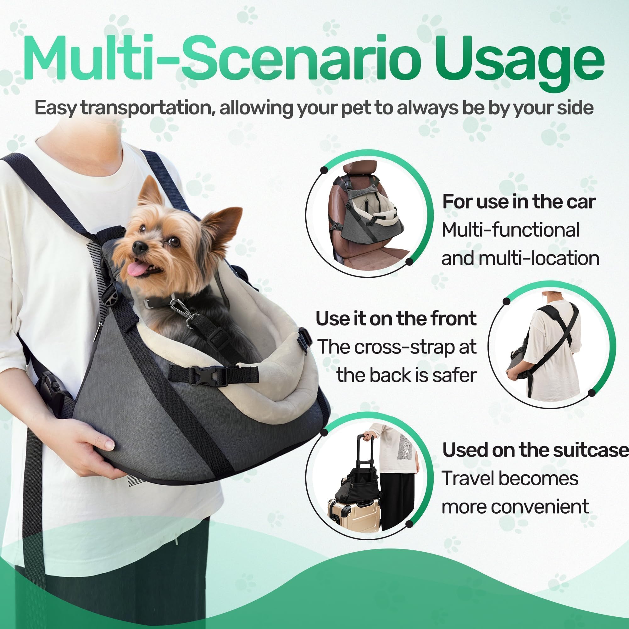 YUDODO front carrier/backpack option suits road trips and versatile transport