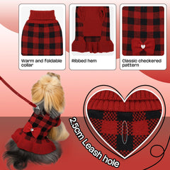 YUDODO red sweater dress with bowtie for a cute party look.