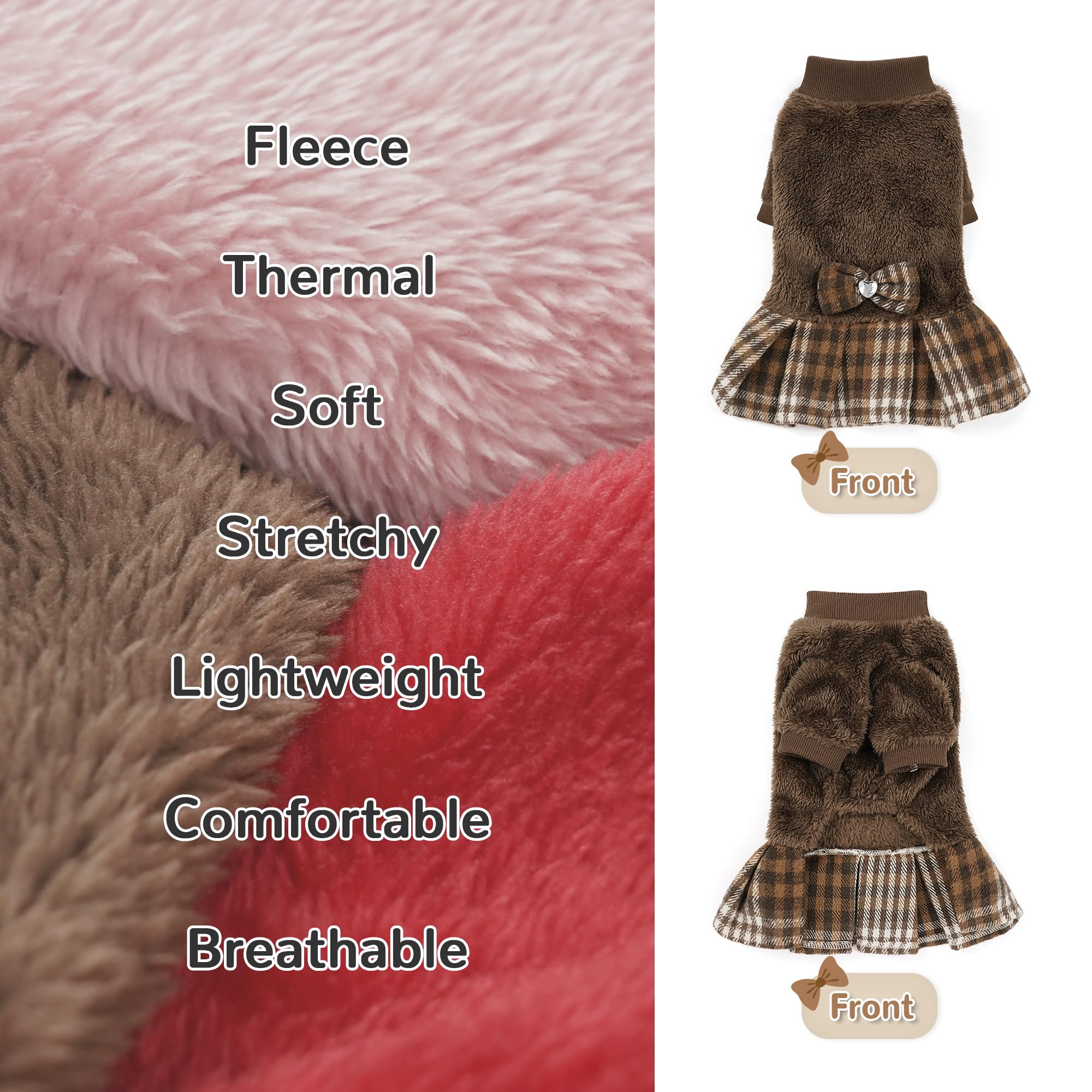 YUDODO small dog winter cozy pull-on design for easy wearing