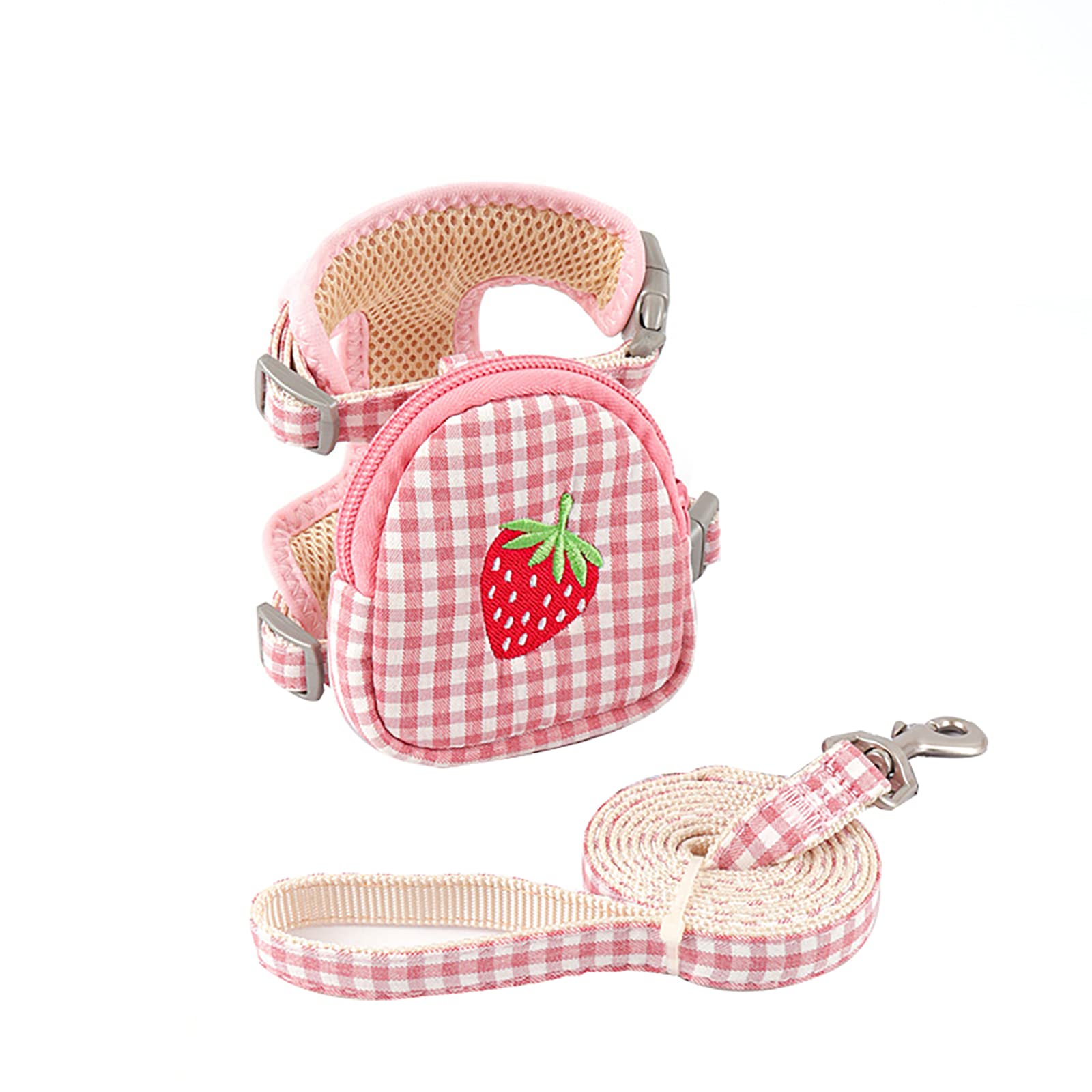 Yuehuam soft cotton and breathable mesh harness for comfy daily walks.