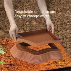 YUEMOOLIX leaf bowl small for water or food in a reptile setup