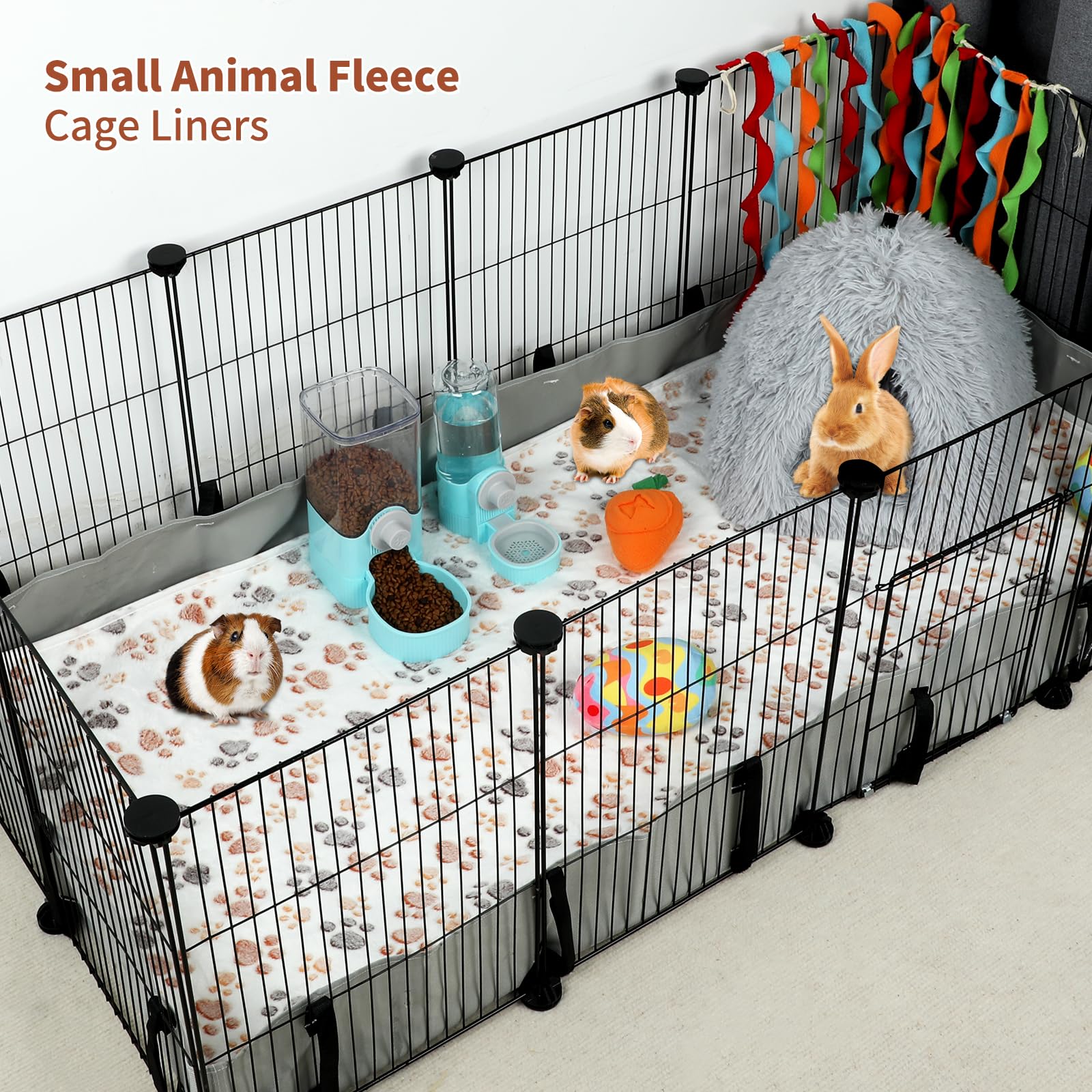 YUEPET 48x24 small animal blanket shown as bedding option for guinea pigs and hamsters.