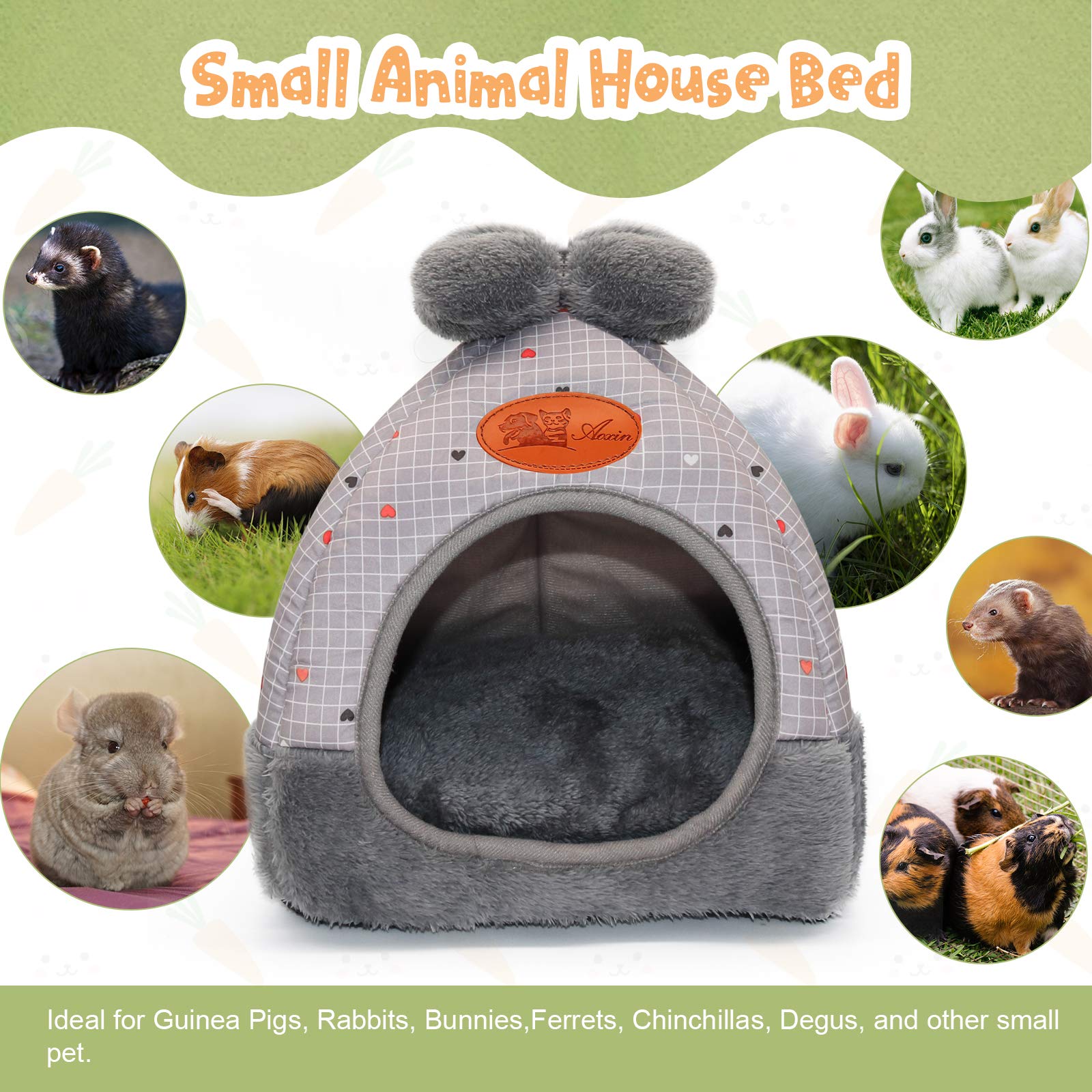 YUEPET Bunny Bed premium-materials close-up showing odor-free fabric and filling.