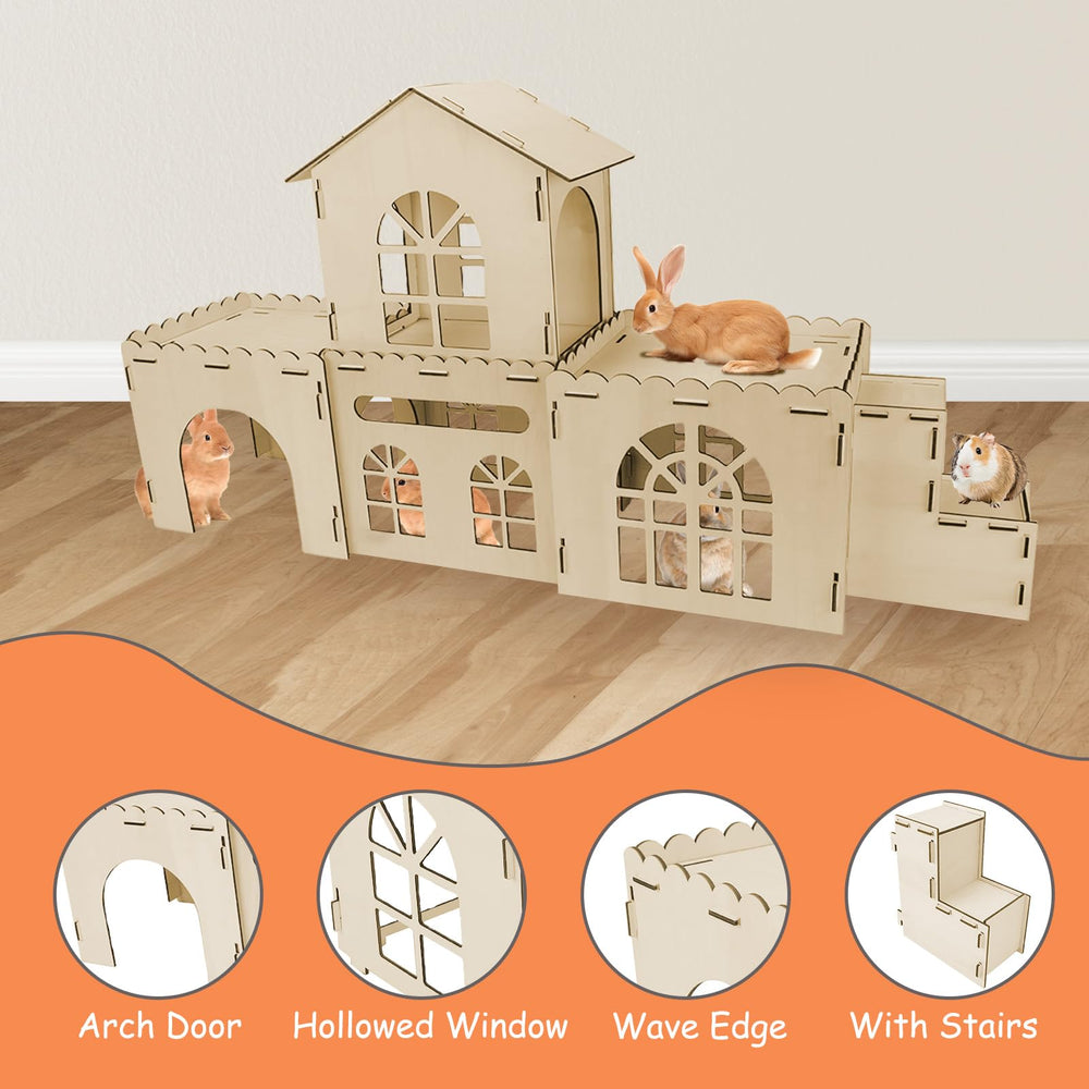 YUEPET bunny castle ventilated hideout highlighting airy design and ventilation