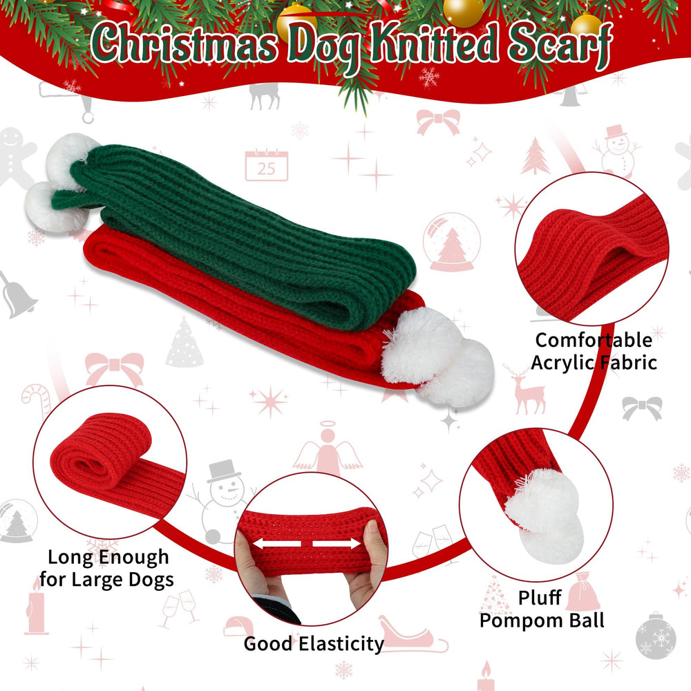 YUEPET Christmas dog scarf green worn for a festive look