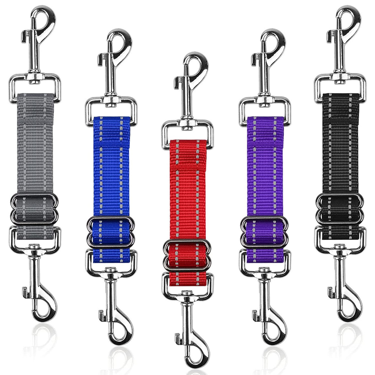 YUEPET collar clips color pack provides five colors for easy, colorful safety during daily walks.