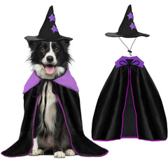 YUEPET dog witch cloak for festive Halloween photos and big dogs