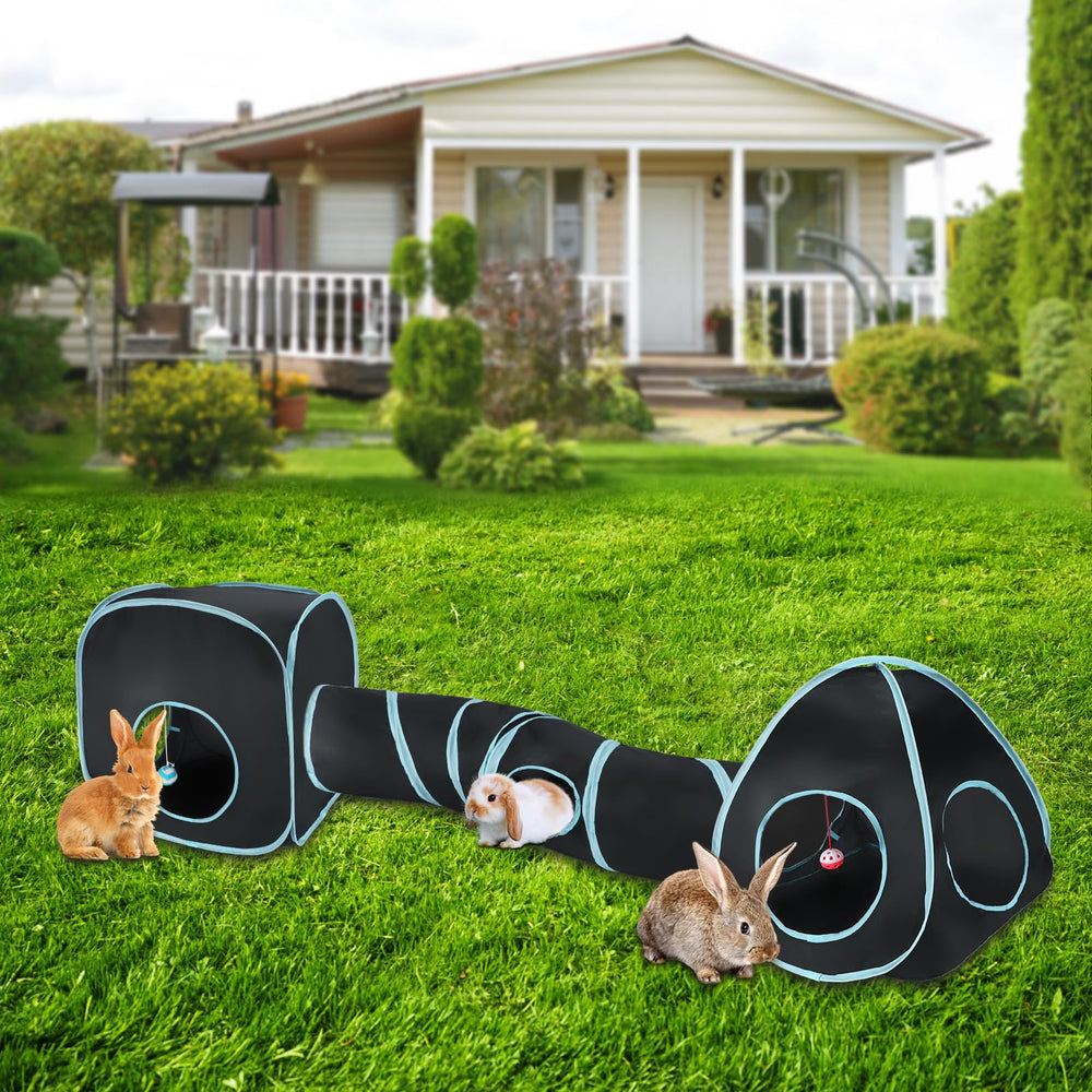 YUEPET durable polyester tunnel blue stands up to curious pets