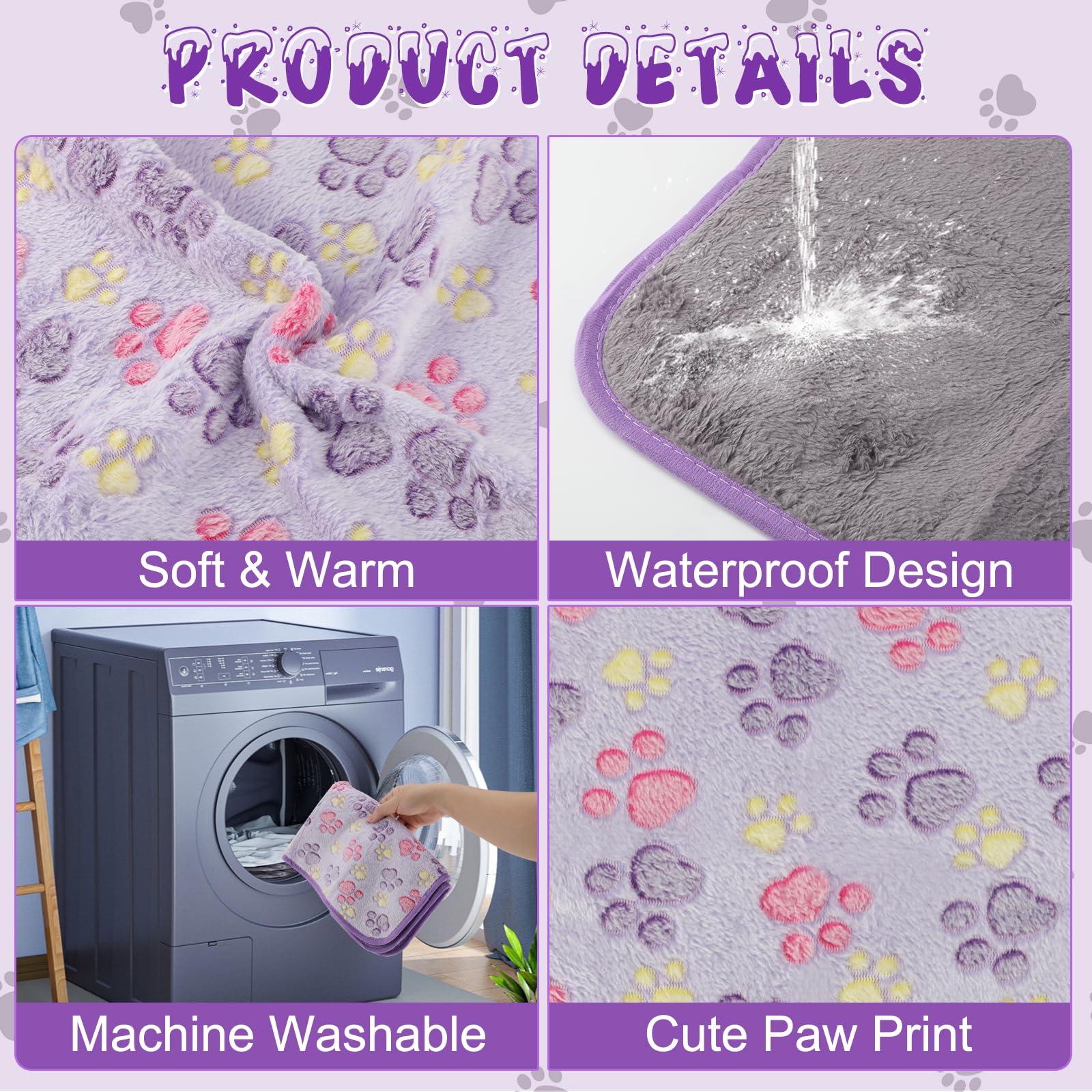 YUEPET edge-stitch durable blanket features reinforced seams for long-lasting softness.