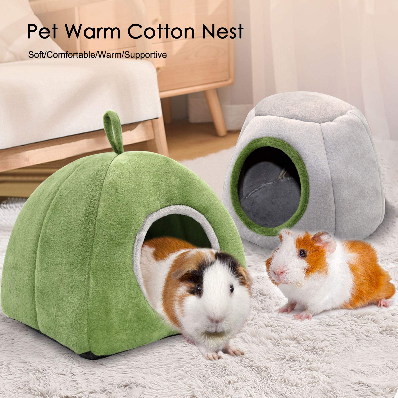 YUEPET cozy home hideout transforms a cage into a private resting nook.