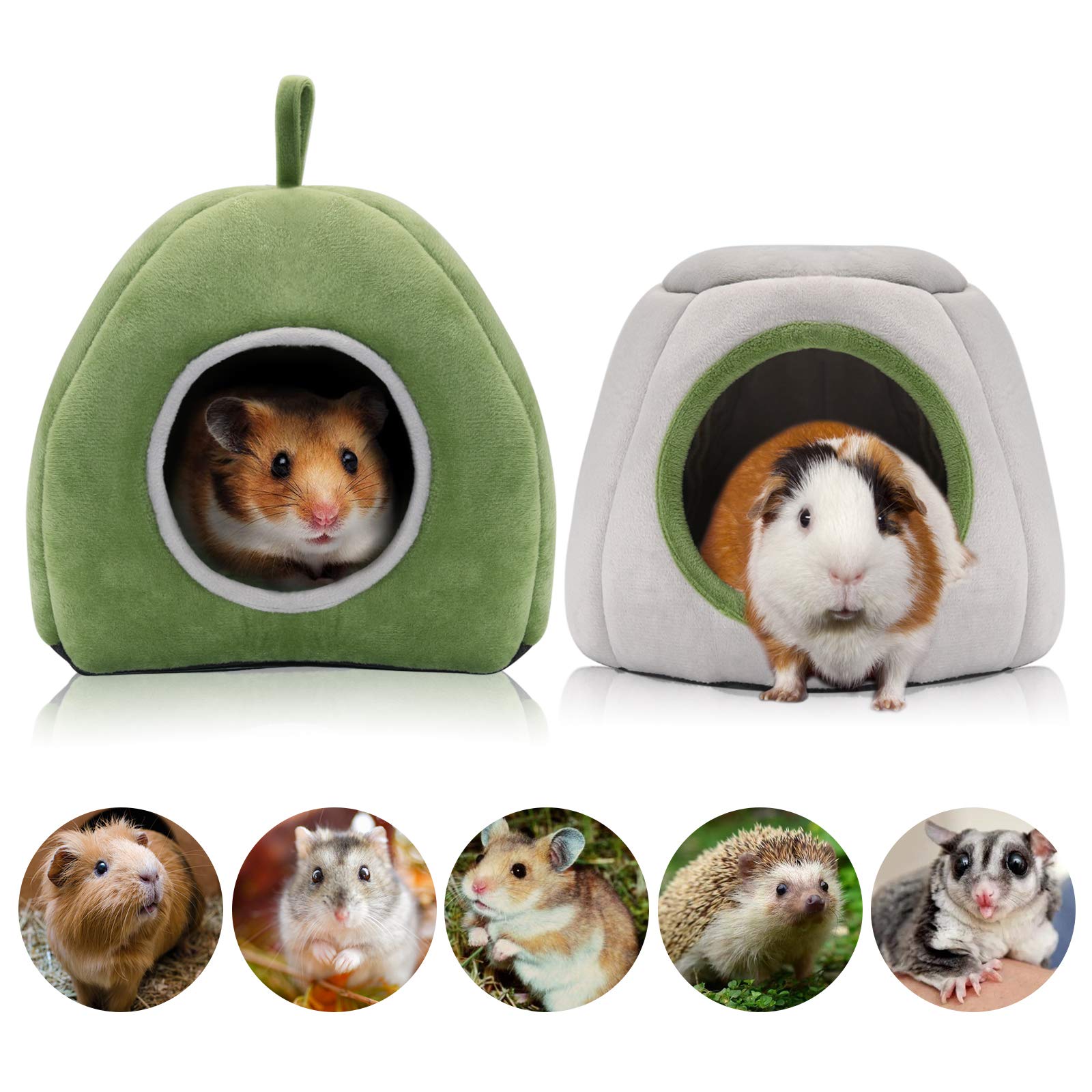 YUEPET guinea pig bed 2pack soft-plush offers a cozy cuddle spot for warm naps.