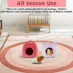 YUEPET Guinea Pig Bed anti-slip bottom keeps the hideout steady during play.