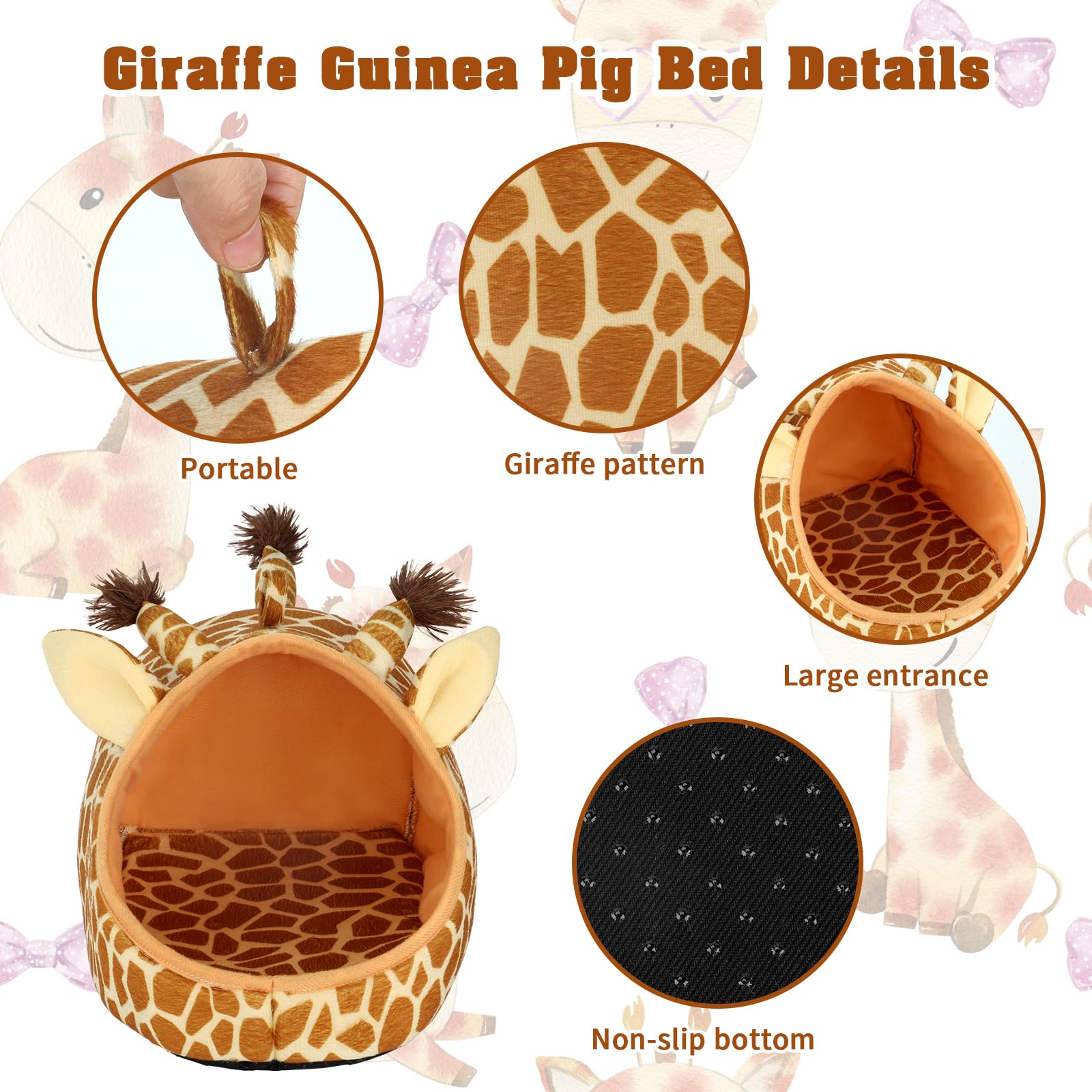 YUEPET guinea pig bed bear provides compact warmth for tiny companions.