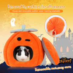 YUEPET guinea pig bed cave plush interior cushions delicate paws for resting.
