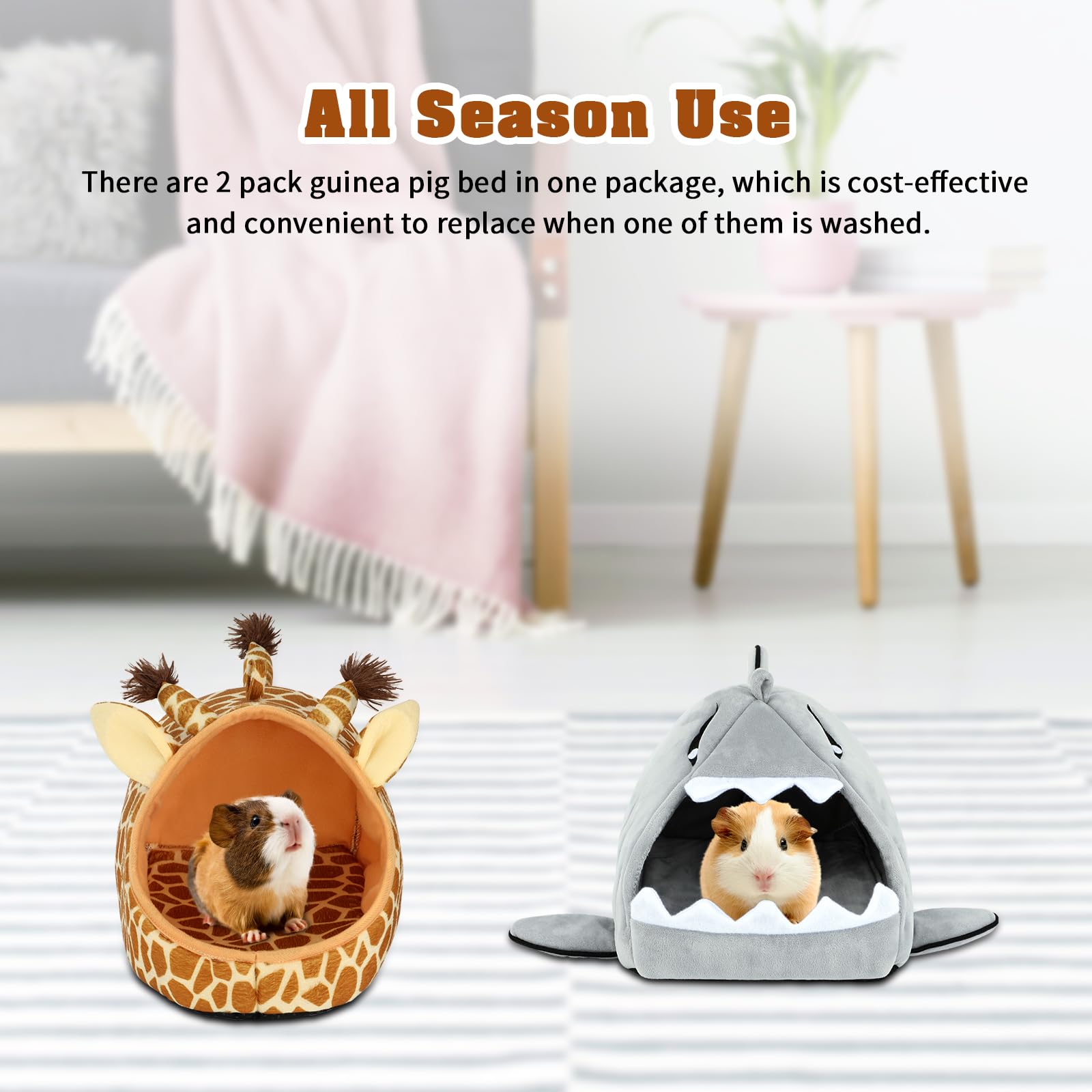 YUEPET guinea pig bed high-density sponge supports restful sleep.