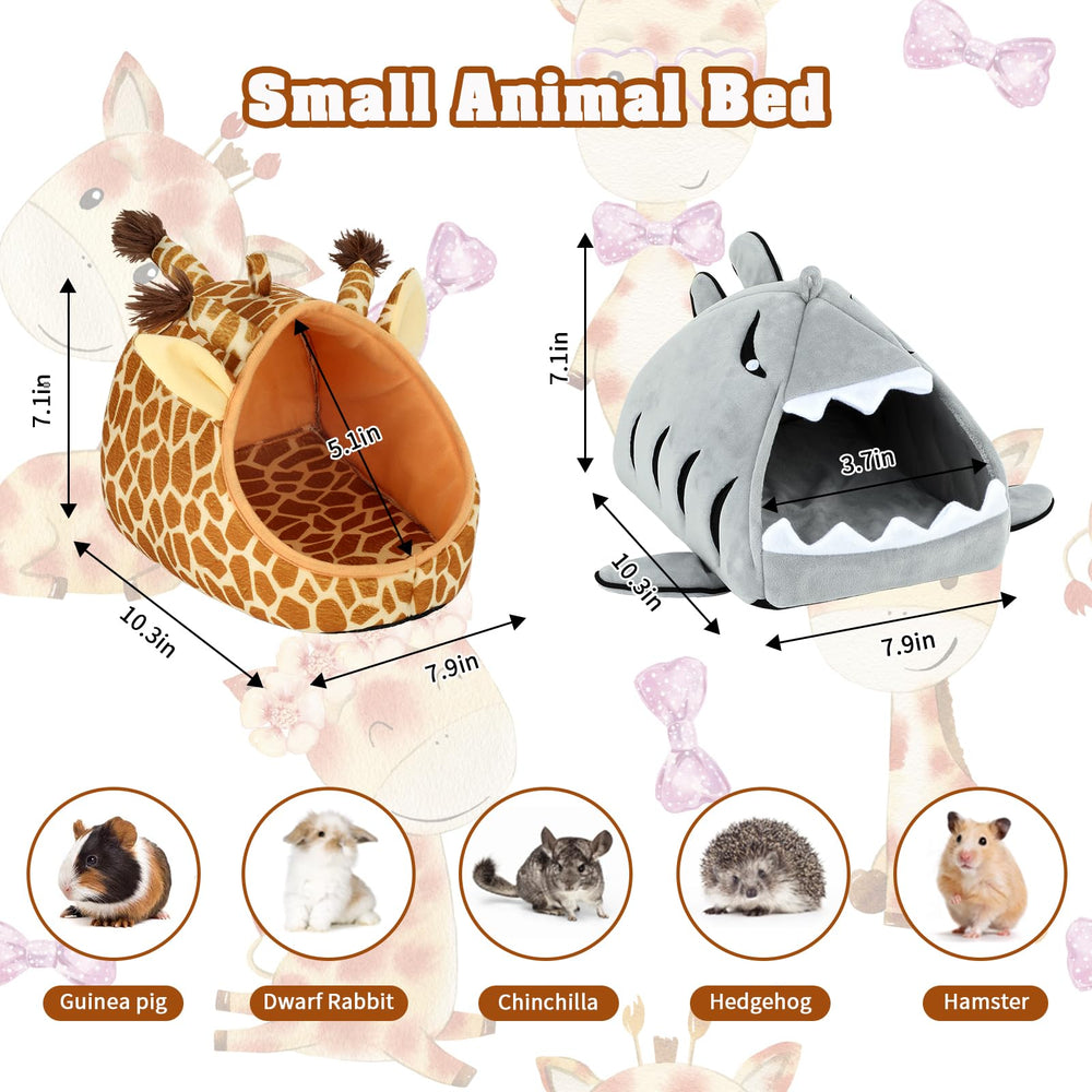 YUEPET guinea pig bed shark creates warm, soft space for napping.