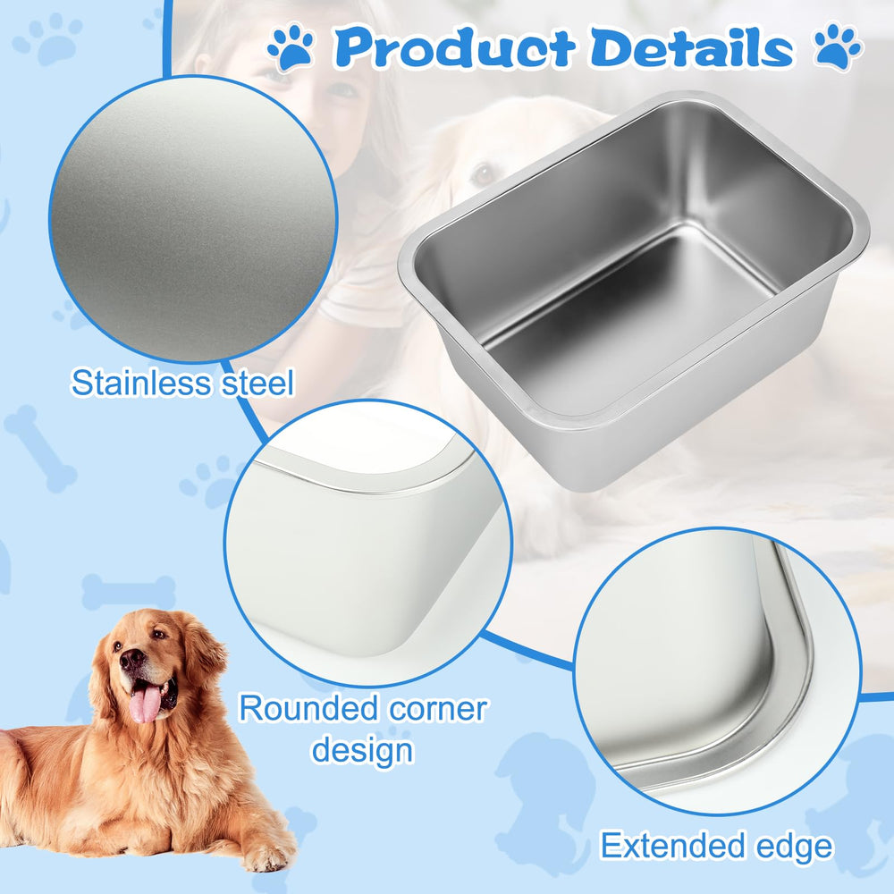 YUEPET indoor-outdoor steel bowl withstands daily use from large dogs and active households.