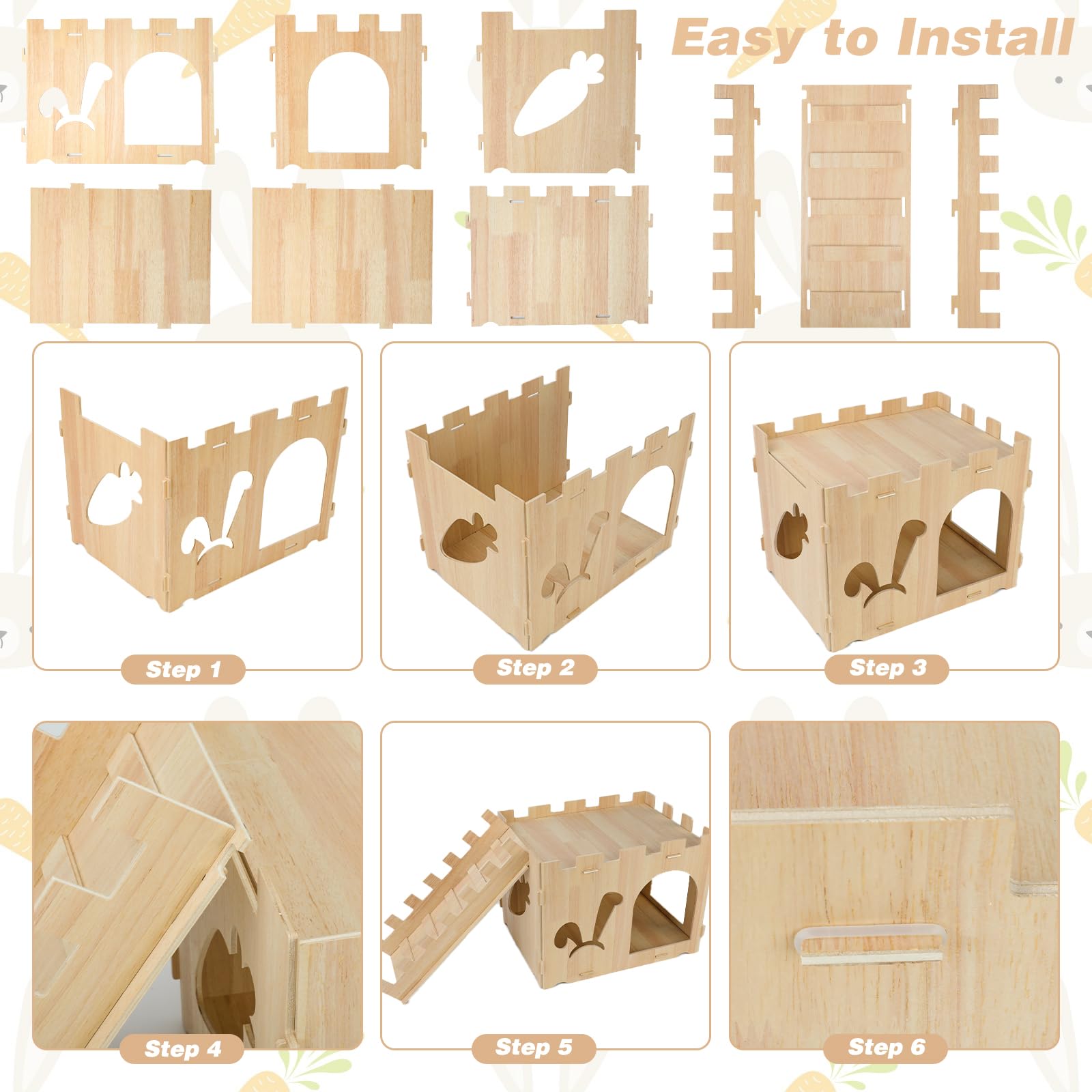 YUEPET poplar plywood build is durable yet lightweight for indoor use