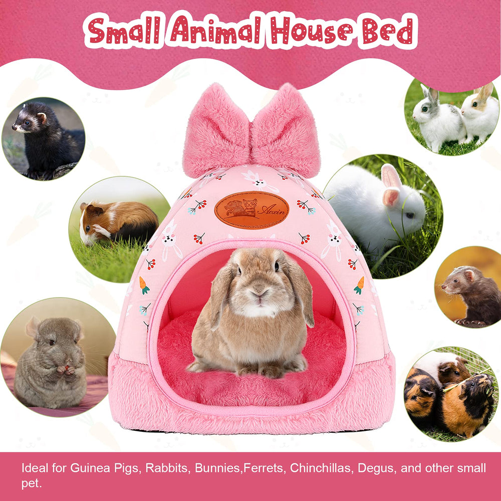 YUEPET rabbit bed bowknot design adds cute style to indoor space