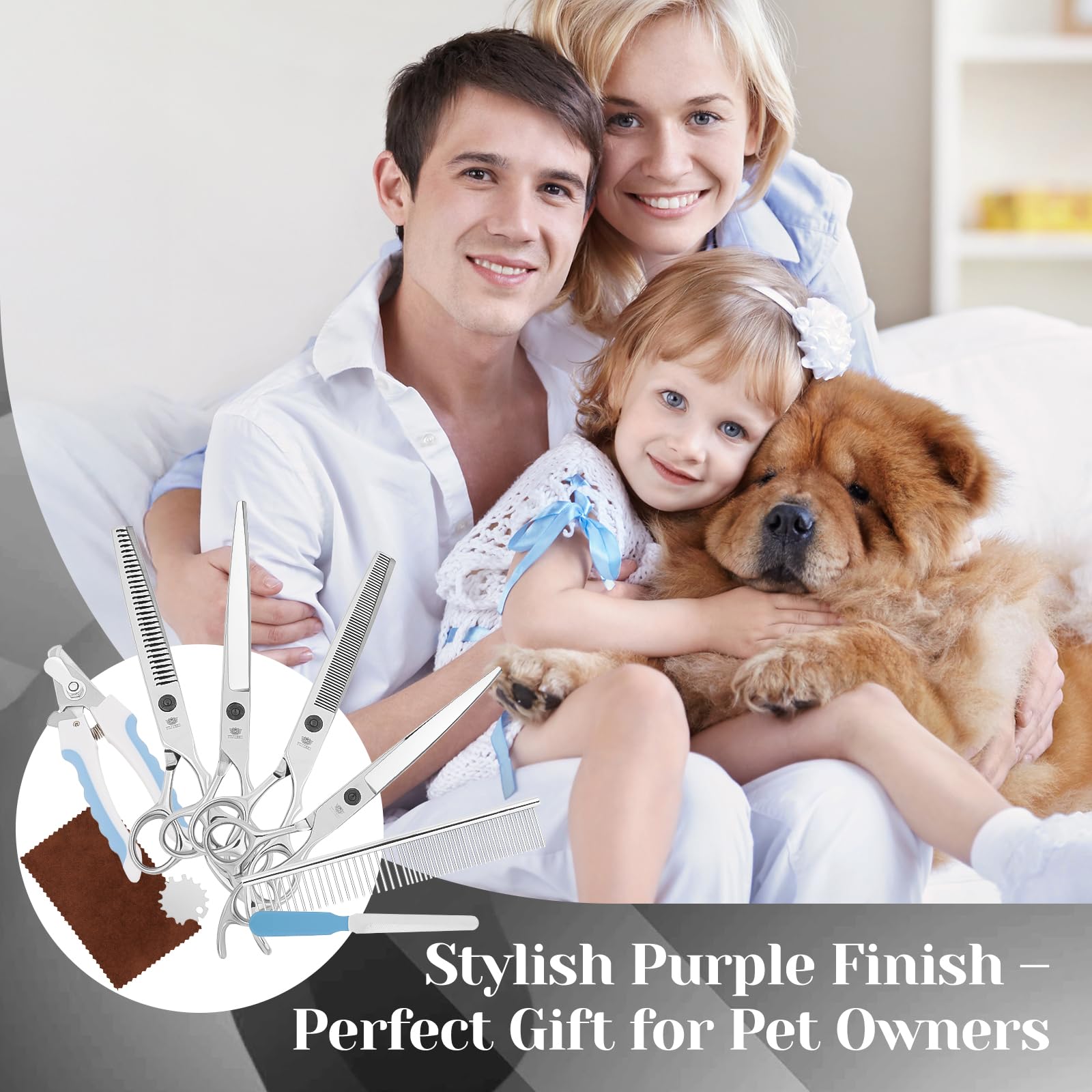YUJINXI 6-in-1 dog grooming set offers professional versatility at home.