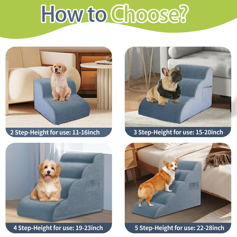 Yukfona dog stairs removable cover for easy cleaning