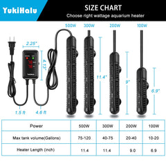 YukiHalu Aquarium Heater PID control visual shows precise regulation