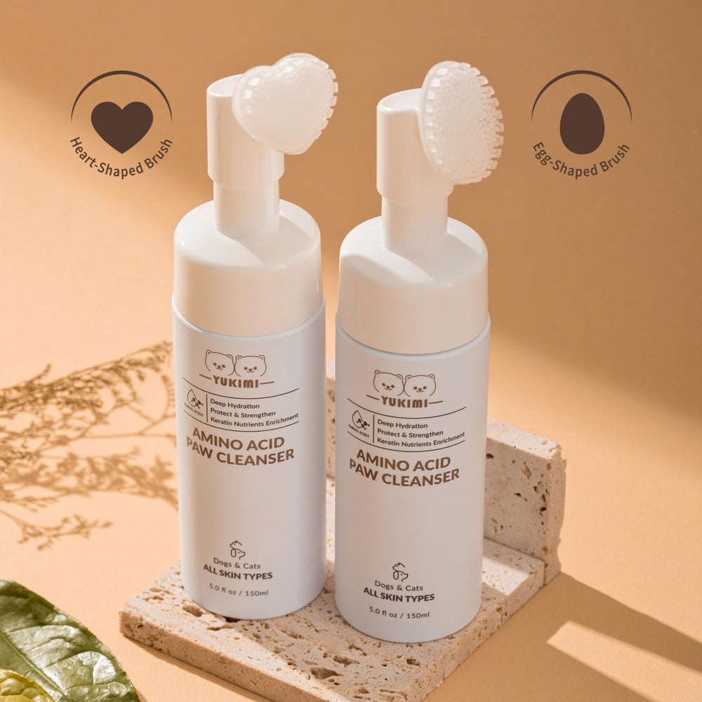 YUKIMI easy-apply pump bottle for quick, mess-free grooming