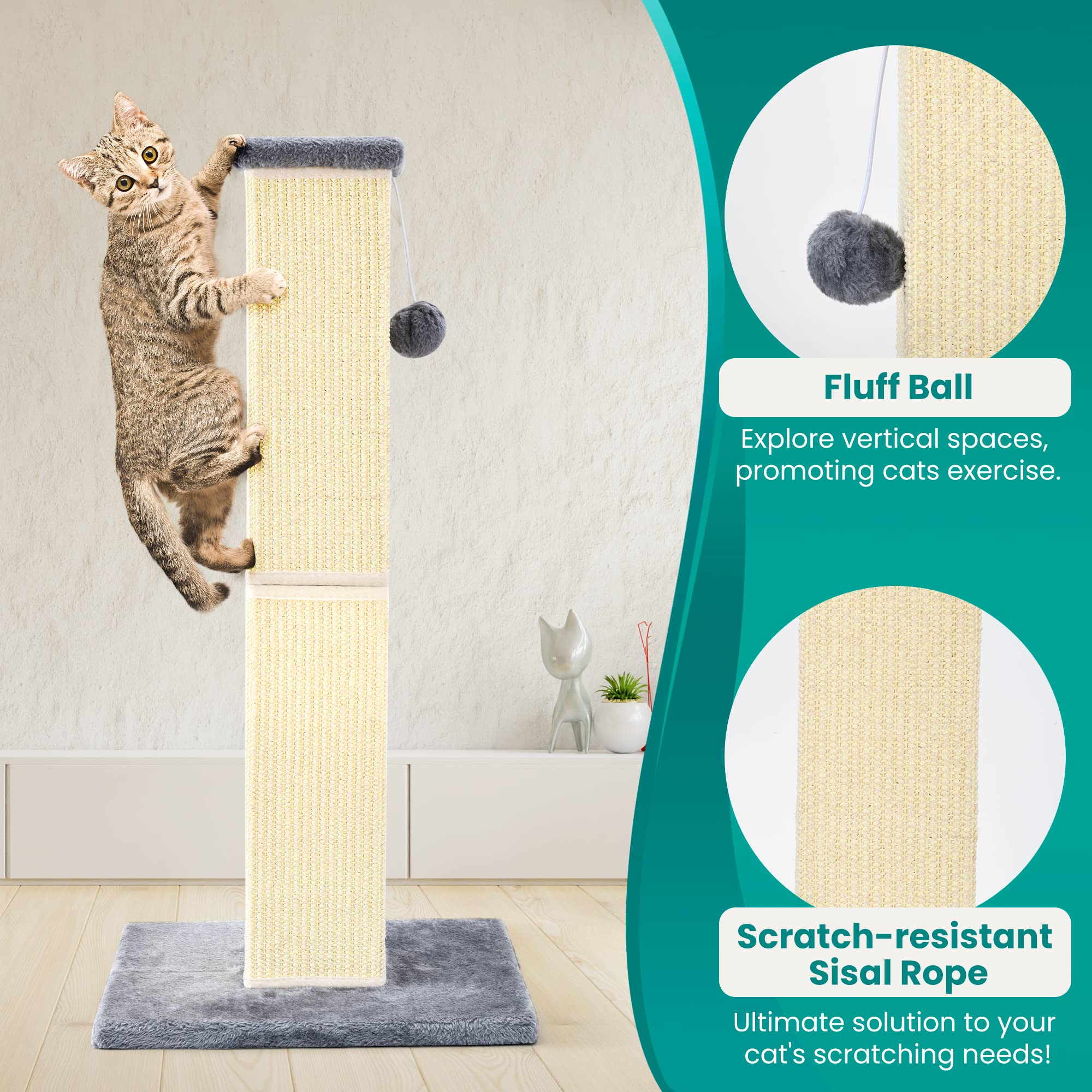 YULOYI durable construction shot communicates long-lasting use for enthusiastic scratchers.