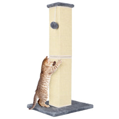 YULOYI cat scratching post 32inch side view for large cats' tall scratching reach.