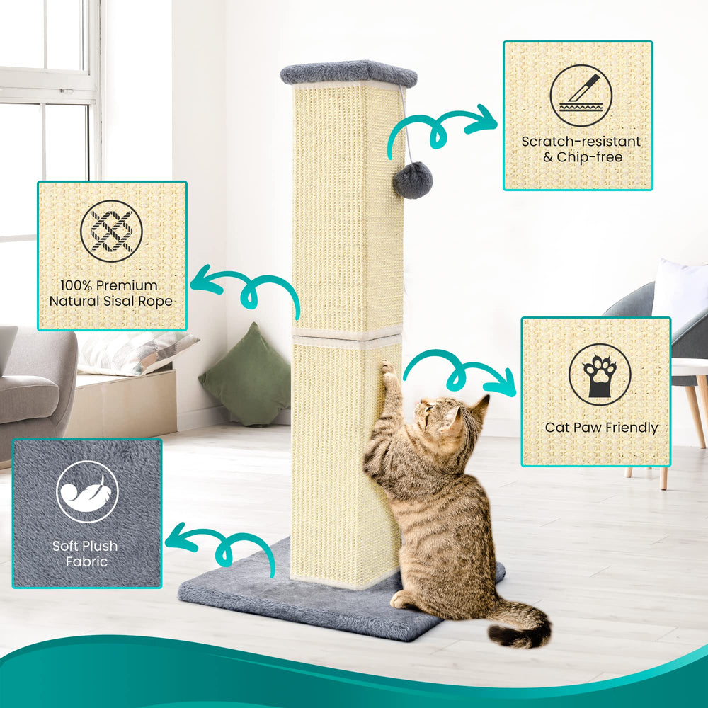 YULOYI sisal material closeup highlights natural fibers loved for clawing and exercise.