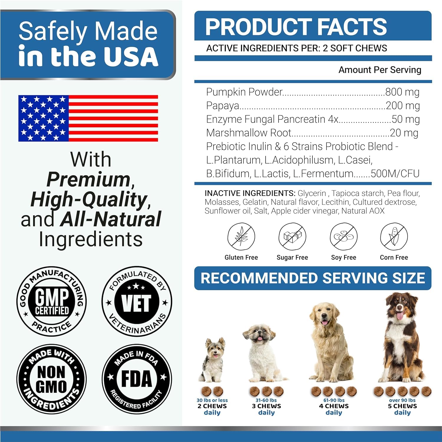 YUMA'S dog enjoying probiotic chews during meal time for gut comfort