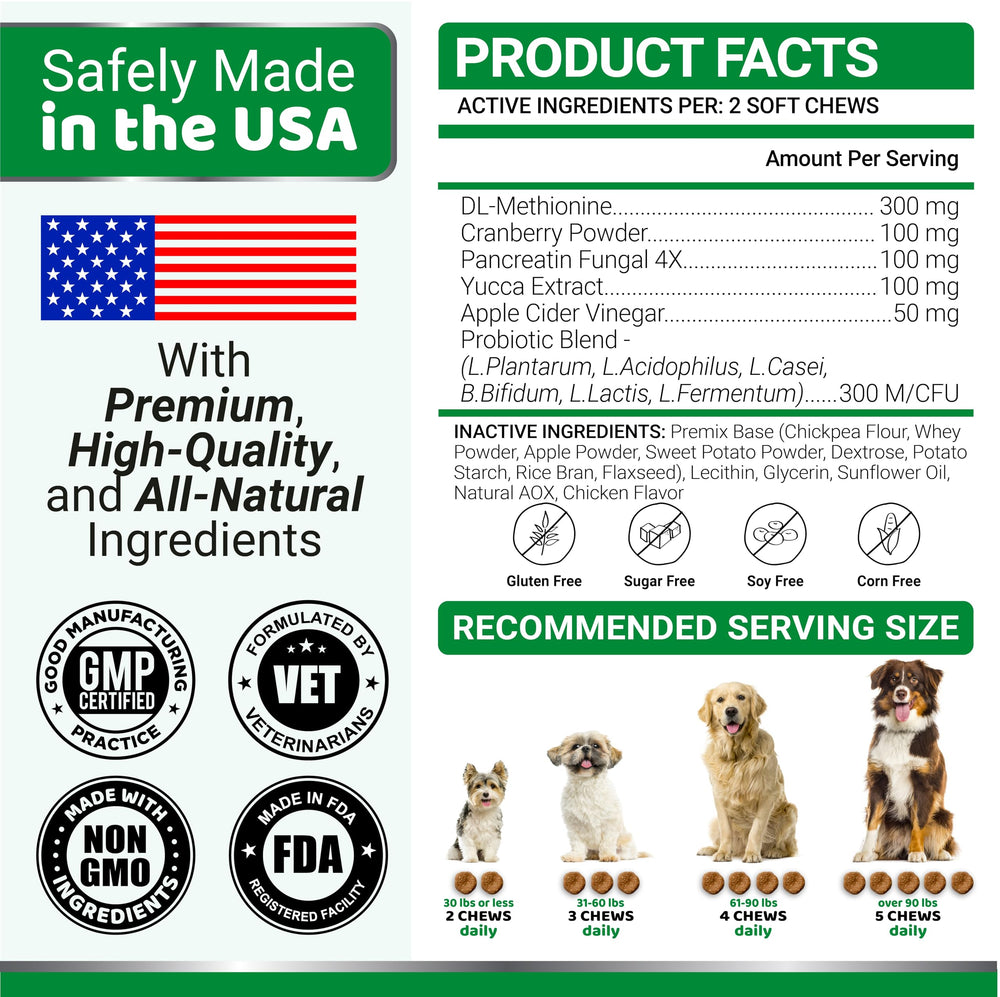 YUMA'S dog urine neutralizer lawn chews in use, a green lawn saver for yard health