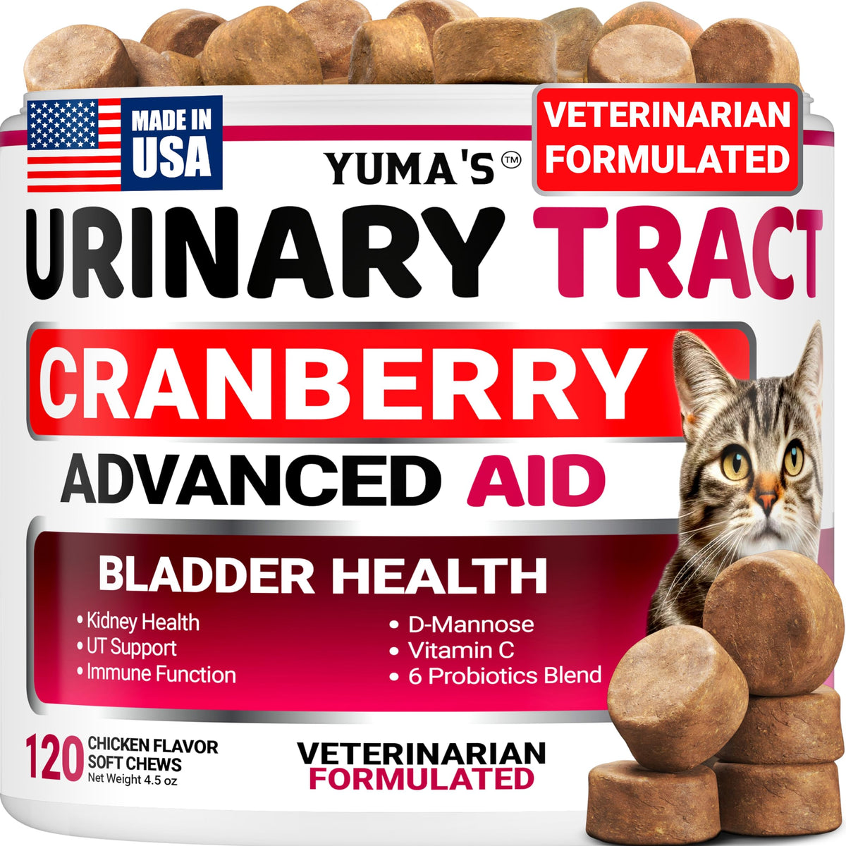 YUMA'S GATO mordisco suave: apoyo al tracto urinario y digestión saludable.
