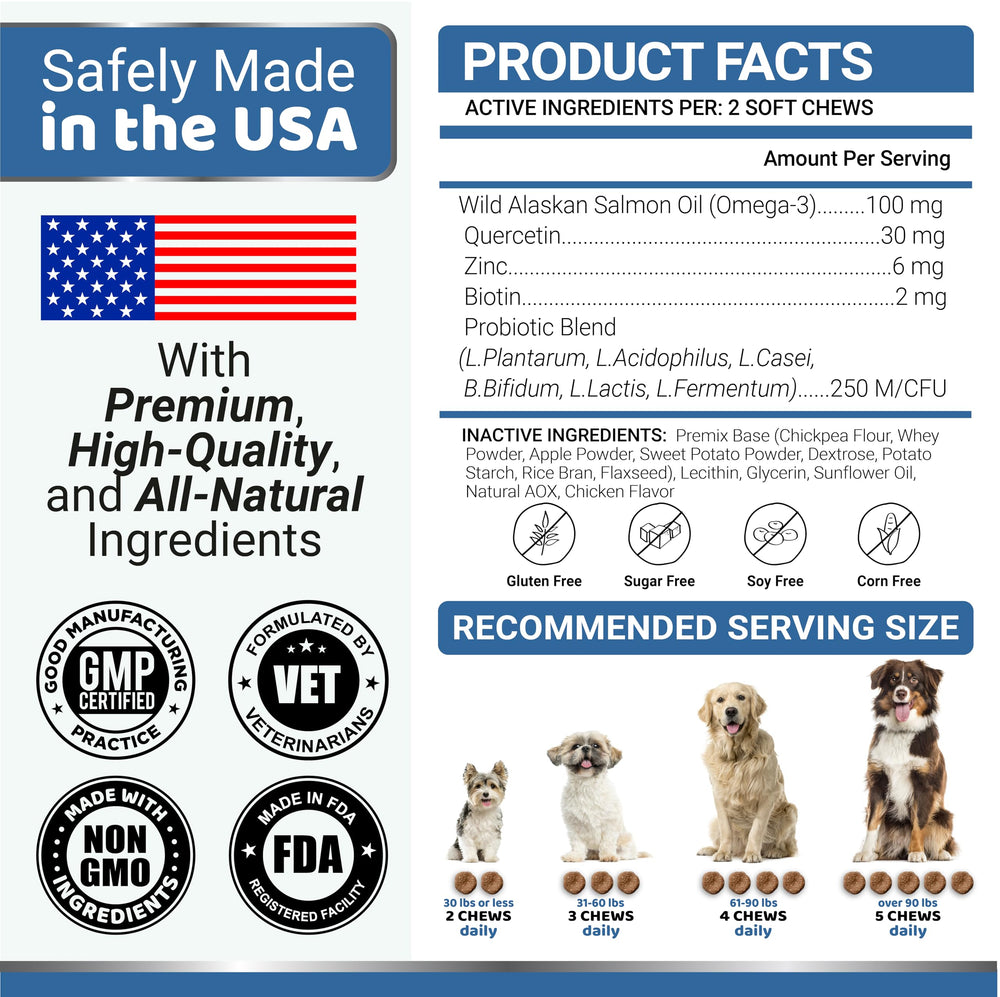 YUMA'S Omega-3 dog coat glow suggests reduced shedding and vibrant appearance