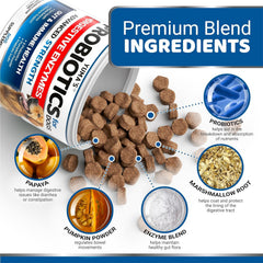 YUMA'S probiotic chews packaging image showing vet-developed canine formula