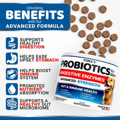 YUMA'S Probiotics for Dogs close-up highlights bacon flavor and gut-friendly texture