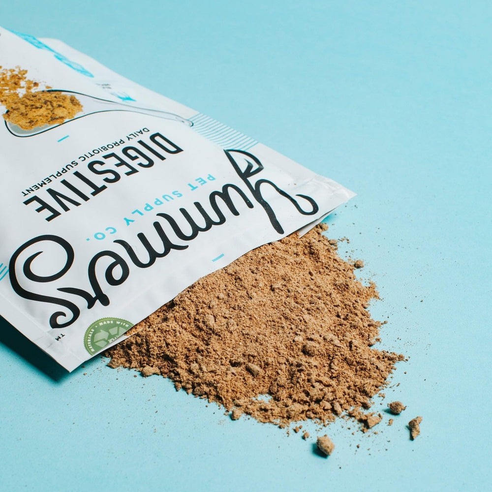 Yummers Made-in-USA dog supplement packaging emphasizes safety and quality.