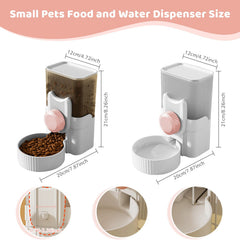 Yummy Sam 1L auto gravity water dispenser pink keeps pets hydrated.