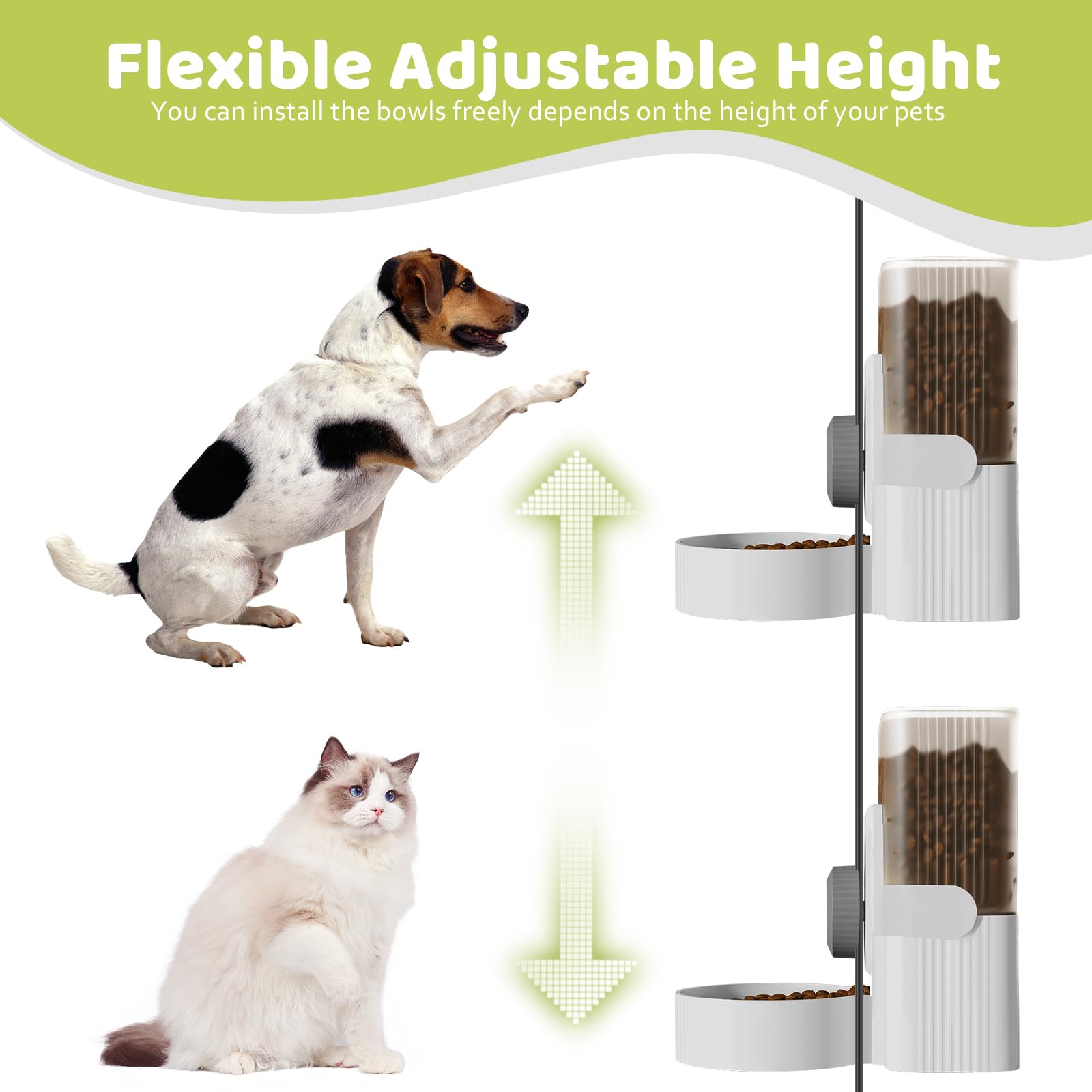 Yummy Sam anti-spill bowl mount demonstrates secure cage attachment and mess-free feeding.