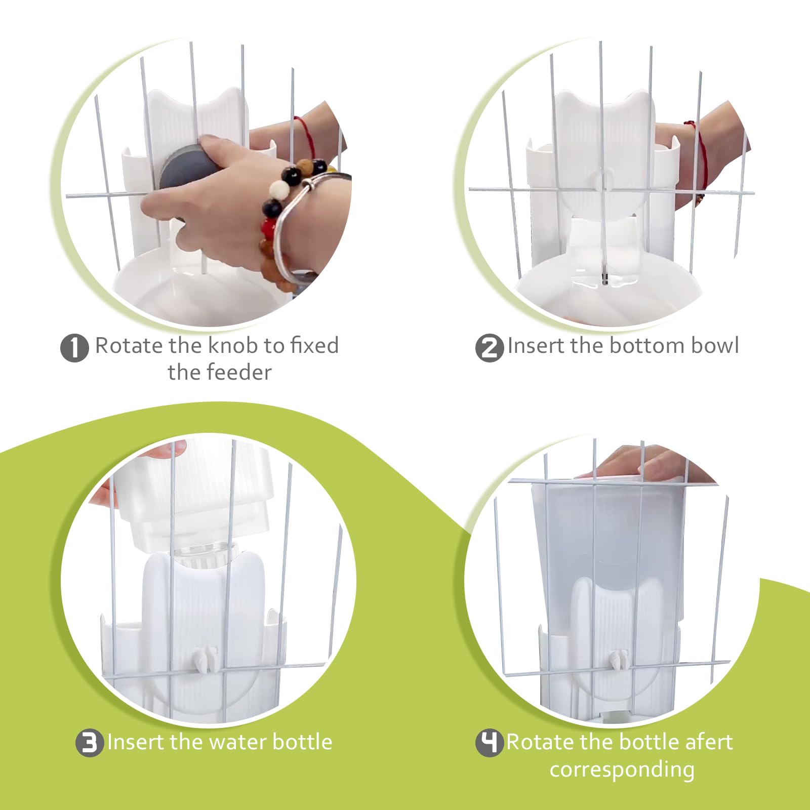 Yummy Sam cage mount clip for easy refill and quick maintenance.