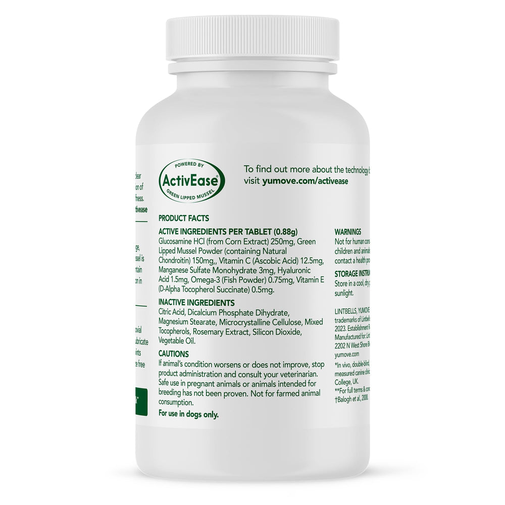 YuMOVE advanced-strength dog joint chews bottle for stronger joint support