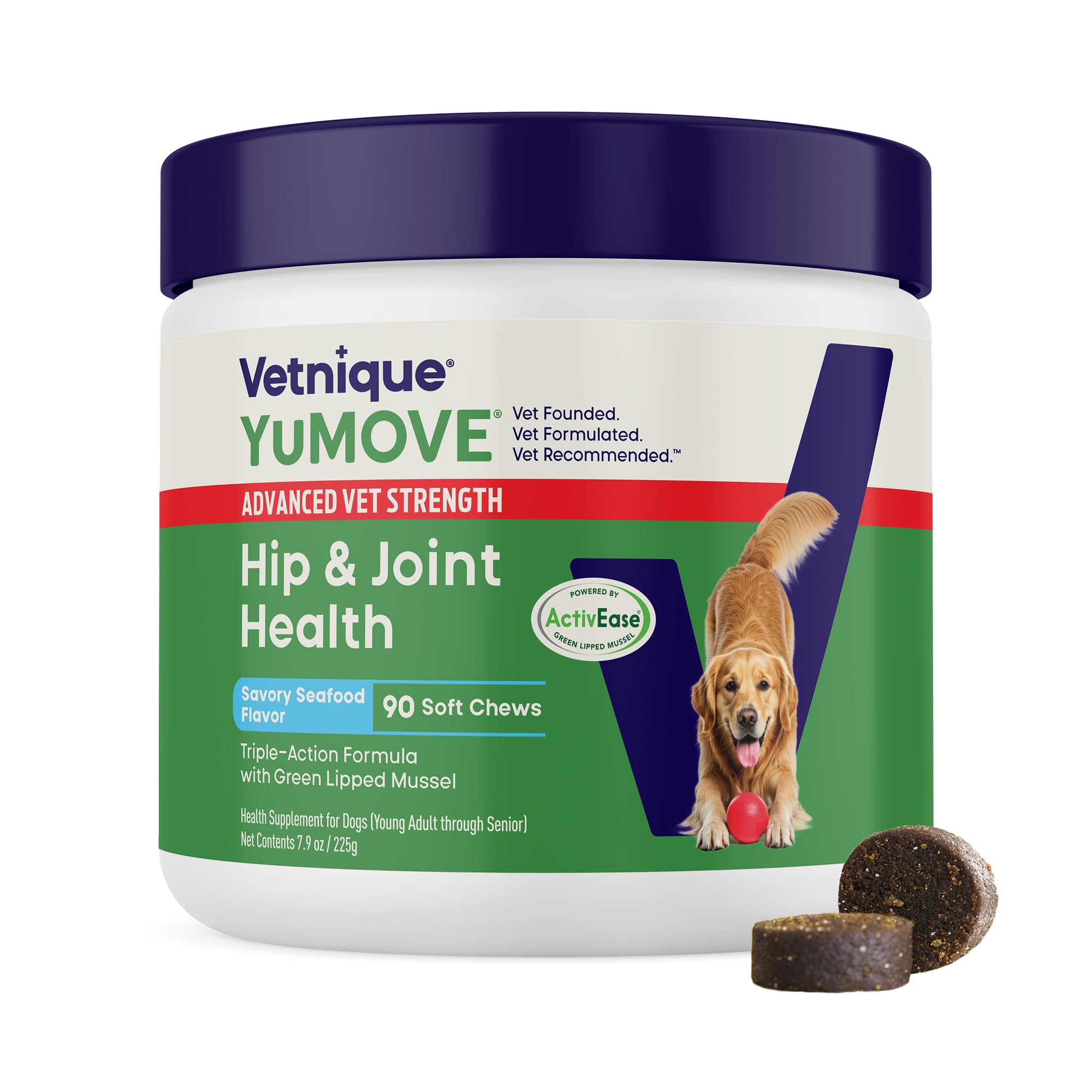YuMOVE hip joint soft chews bottle supports joint comfort during daily walks