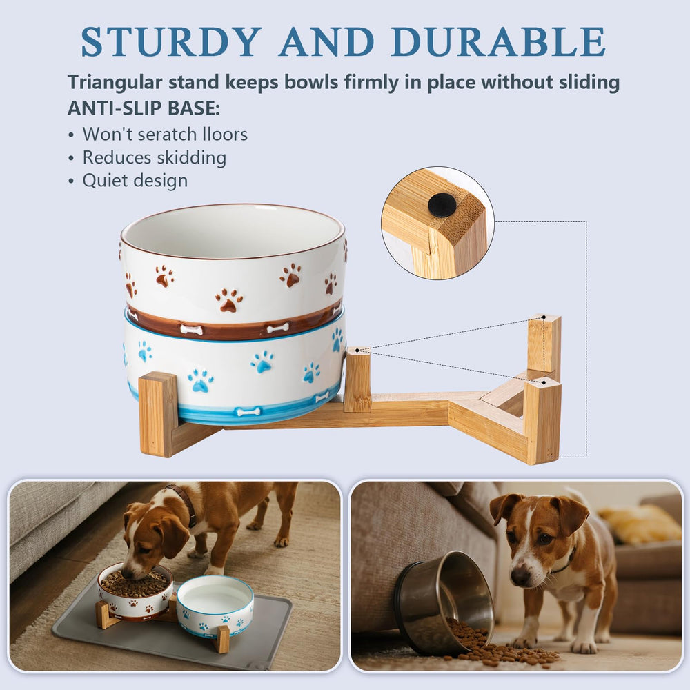 YUN TAO light-blue water bowl helps hydration without mess.