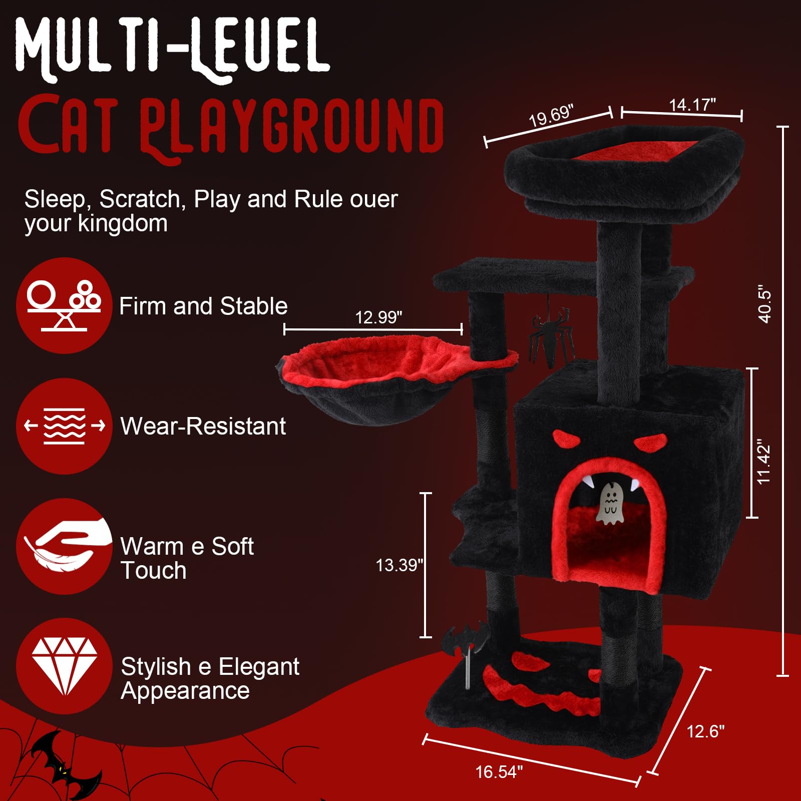 Yungaspy cat tree hammock provides cozy lounging during nap or sunlit breaks.