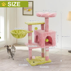 Yungaspy cat tree bottom-heavy design improves stability for confident climbers.
