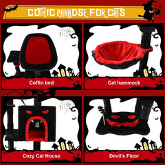Yungaspy cozy cat condo offers private downtime for snoozing and hiding.