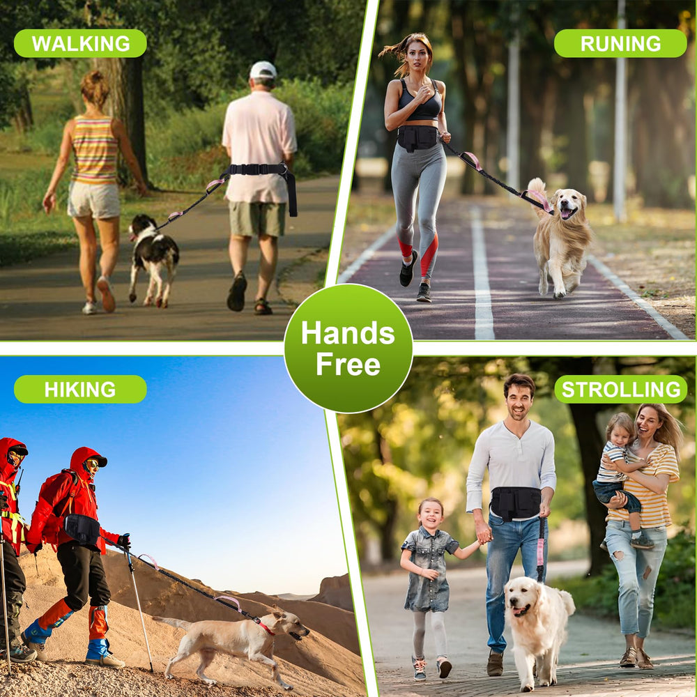 Yungaspy double-dog leash pink supports two-dog walks with tangle-free control.